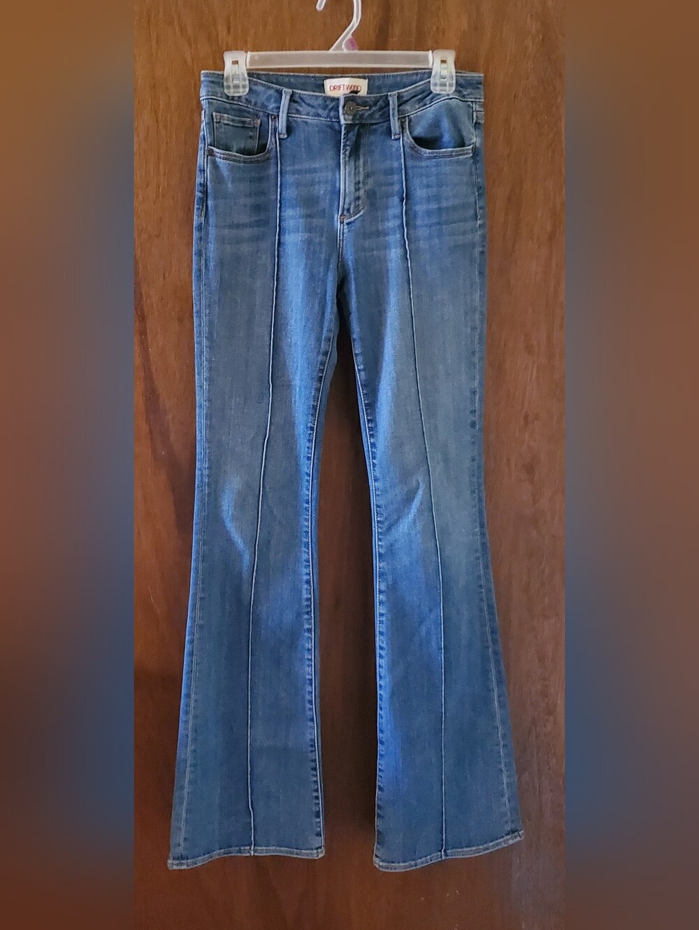 DRIFTWOOD Rosie Mid-Blue High-Rise Flare Jeans Sz 27
